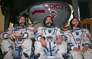 Los tres miembros de la misin STS-114. (Foto: Reuters)