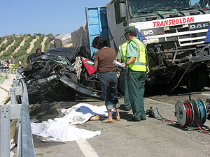 Imagen de un accidente ocurrido en Crdoba el da 1. (Foto: EFE)