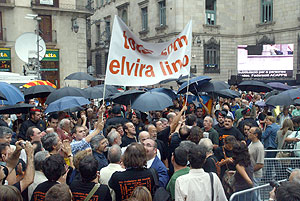 Enfrentamientos entre partidarios y detractores del pregón. (Foto: Antonio Moreno)