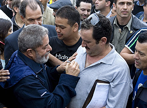 Luiz Incio Lula da Silva en la sede de Mercedes en Sao Paulo, donde comenz como sindicalista. (Foto: EFE)