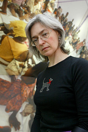 Ana Politkóvskaya, en una visita a Barcelona. (Foto: Antonio Moreno)