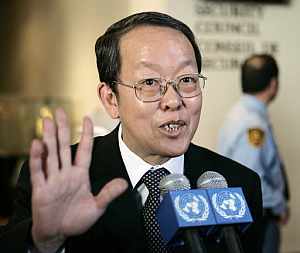 Wang Guangya, tras una reunin en la ONU. (Foto: AFP)