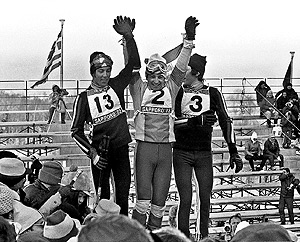 Fernndez Ochoa, en el podio de los Juegos Olmpicos de Sapporo'72. (Foto: EL MUNDO)