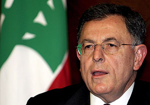 El primer ministro libans, Fuad Siniora. (Foto: EFE)