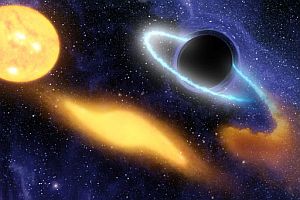 Reproduccin artsticva de un agujero negro engullendo una estrella. (Foto: AP)