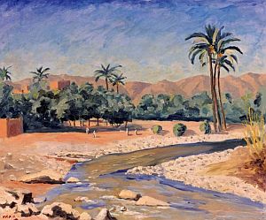 El paisaje de Marruecos pintado por el ex primer ministro britnico Winston Churchill. (Foto: EFE)
