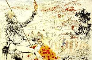 Imagen de la litografa 'La edad de oro', de la serie de ilustraciones de 'Don Quijote'. (Foto: EFE)