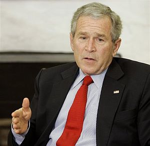 El presidente Bush, en una reciente reunin en el Despacho Oval. (Foto: AP)