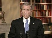Bush, en un momento de su intervención. (Foto: AP/APTN)