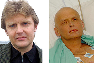 Alexander Litvinenko antes y despus de ser envenenado. (Fotos: AP y EFE)