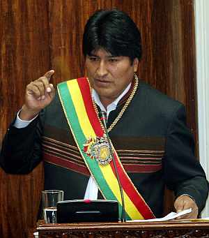 Morales, durante su comparecencia. (Foto: AFP)