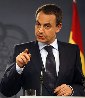 José Luis Rodríguez Zapatero en su comparecencia. (Foto: REUTERS)
