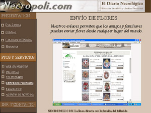 necropoli.com oferta servicios como el envo de flores