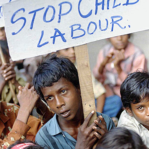 Nios indios protestan contra la explotacin infantil. (Foto: Reuter).