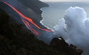 La lava del Stromboli. (Foto: AFP)