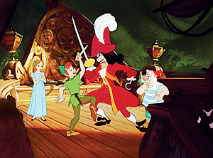 Peter Pan lucha contra el Capitán Garfio en este clásico. (Foto: Disney) Vea más imágenes