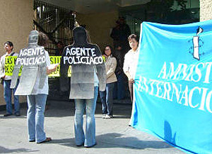 Protesta de Amnista contra la impunidad. (Foto: AI)