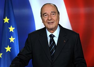Chirac, durante su alocución. (Foto: AFP)