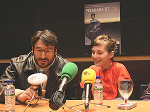 Carmelo Gmez y Mara Valverde, en la presentacin de la IV edicin del Fisahara. (Foto: MJ Llerena)