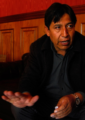 El ministro boliviani, durante la entrevista. (Foto: Christian Lombardi)
