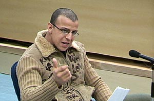 Rafa Zouhier, durante su declaración ante el tribunal a finales de febrero. (Foto: LaOtra)