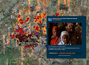 Imagen de la crisis de Darfur, Sudn, en Google Earth.