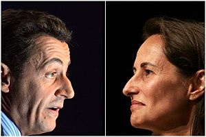 Nicolas Sarkozy y Sgolne Royal. (Foto: AFP)