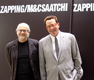 Urs Frick y Maurice Saatchi, en Madrid. (Foto: Zapping)