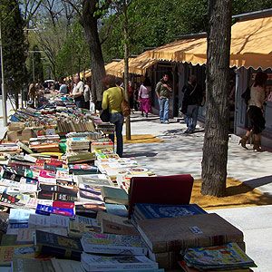 Algunos ciudadanos han acudido a la cuesta de Moyano a comprar libros. (Azucena S. Mancebo)