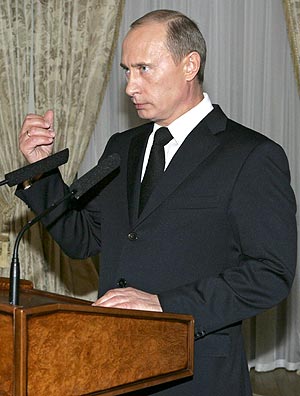 El presidente ruso, Vladimir Putin, durante su discurso a la nacin. (Foto: REUTERS)