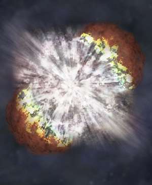Ilustracin de la NASA de la supernova. (Foto: AP)