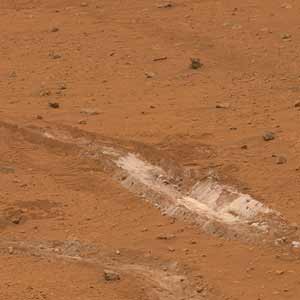 El lugar de Marte donde el 'Spirit' encontr slice. (Foto: NASA)