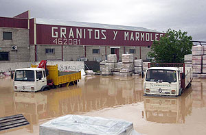 Inundacin en la localidad toledana de Madridejos. (Foto: EFE)