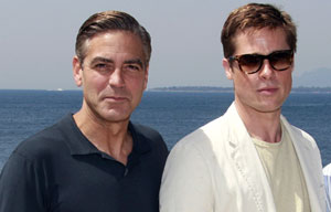 George Clooney y Brad Pitt en el Festival de Cannes. (Foto: REUTERS)