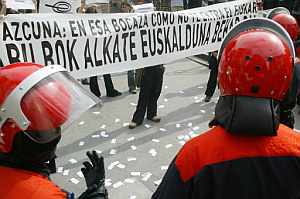 Protetas de la izquierda 'abertzale' en Bilbao. (Foto: AFP)