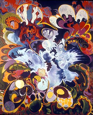 La obra 'Cosmic Orchid' (1967), de Isaac Abrams. (Foto: Whitney Museum)