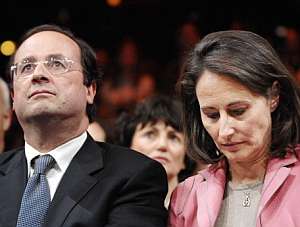 Hollande y Royal, en un acto de la campaa electoral. (Foto: AFP)
