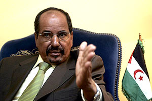 El líder del Frente Polisario, Mohamed Abdelaziz, en una entrevista reciente. (Foto: REUTERS)