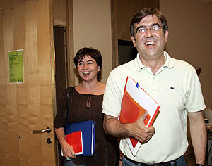 Francesc Antich y Francina Armengol, en una de las reuniones de la semana pasada. (Foto: EFE)