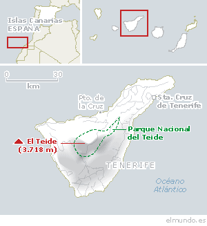 El Teide y el Parque Nacional del Teide, Tenerife. (Grfico: elmundo.es)