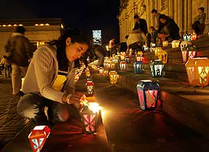 Recuerdo en Bogot a los diputados fallecidos. (Foto: AFP)