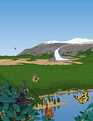 Una ilustracin de cmo era Groenlandia en el Pleistoceno. (Foto: Science)