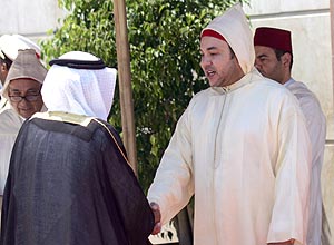 El rey Mohamed VI en una recepcin con motivo de sus ocho aos en el trono. (Foto: AFP)