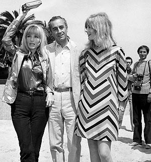 En el centro, acompañado de Monica Vitti y Vanessa Redgreave, en el Festival de Cannes de 1967. (Foto: AFP)