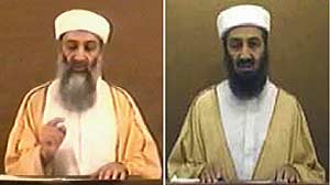 Dos imágenes de Bin Laden en las que se aprecia su diferente aspecto. (Foto: AFP)