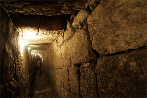 El tnel descubierto, cerca de la Ciudad Antigua de Jerusaln. (Foto: AP)
