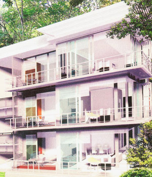 Un bloque de estas exclusivas viviendas. (Foto: www.thetreesresidence.com)