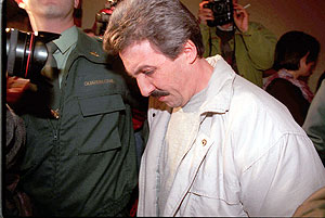 El violador de Valld' Hebron, en la Audiencia de Barcelona en 1998. (Foto: Quique Garca)