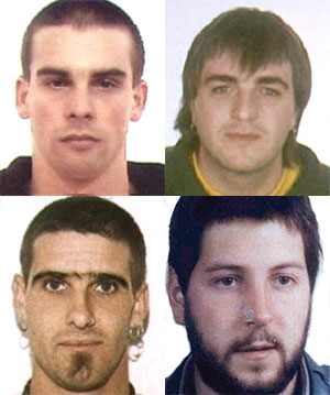 Gorka Betolaza, Urtzi Garca Montero, Oskar Bizkai Bidankoze y Francisco Javier Prez Susperregi. (Foto: Ministerio del Interior)