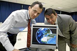 Pedro Duque y Carlos Fernández, impulsores de 'e-Globe' (Foto: Carlos Barajas)
